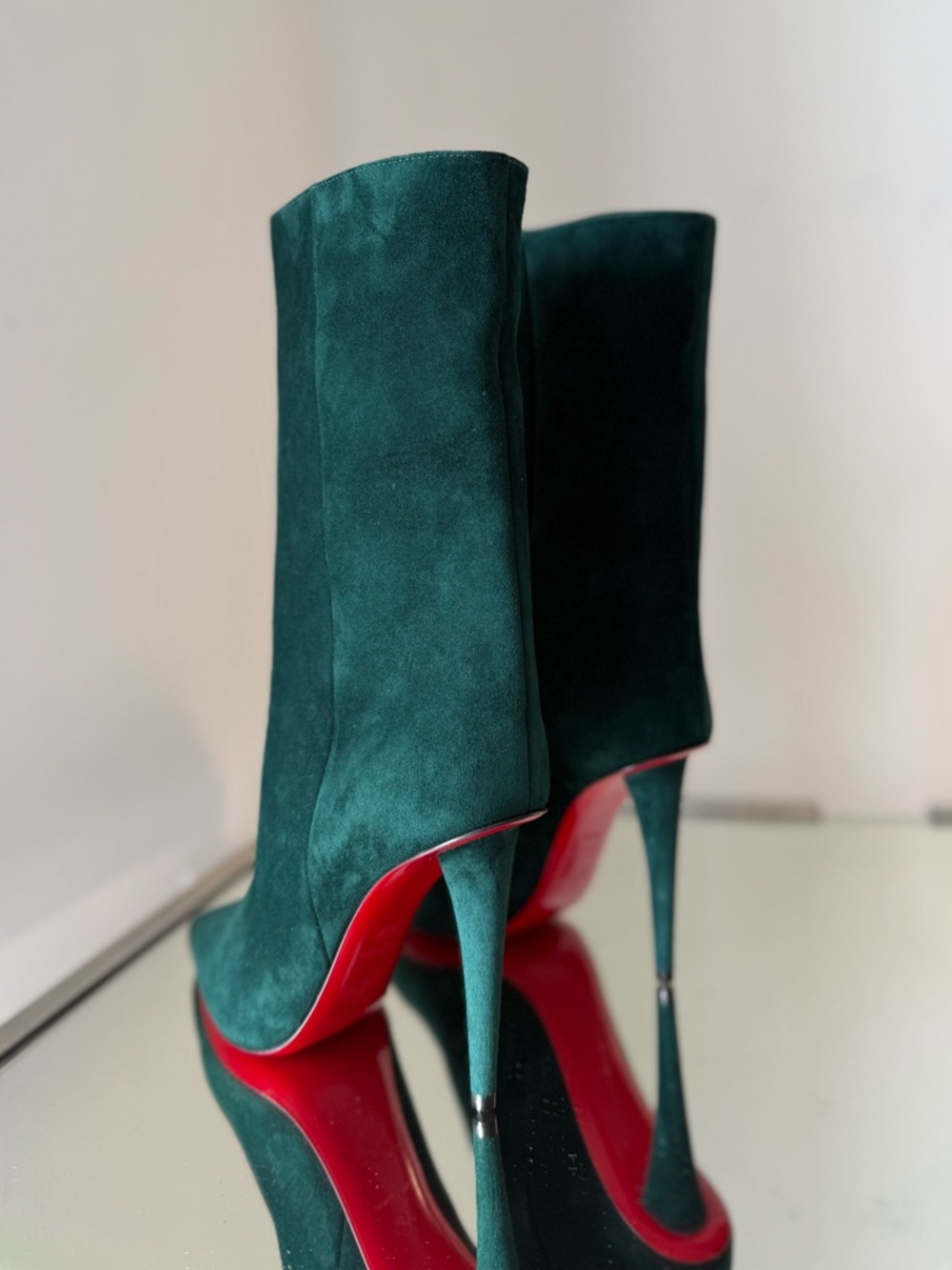 New Christian Louboutin - Astrilarge suede boots 36.5 $1,495 - Picture 8 of 11
